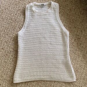 Madewell White Knit Tank Top